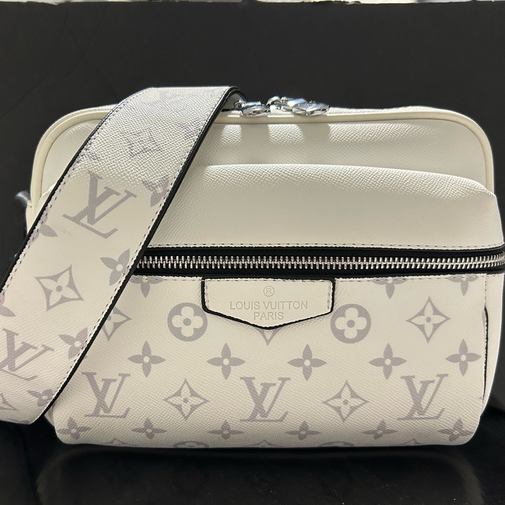 Louis Vuitton Monogram White and Gray Crossbody